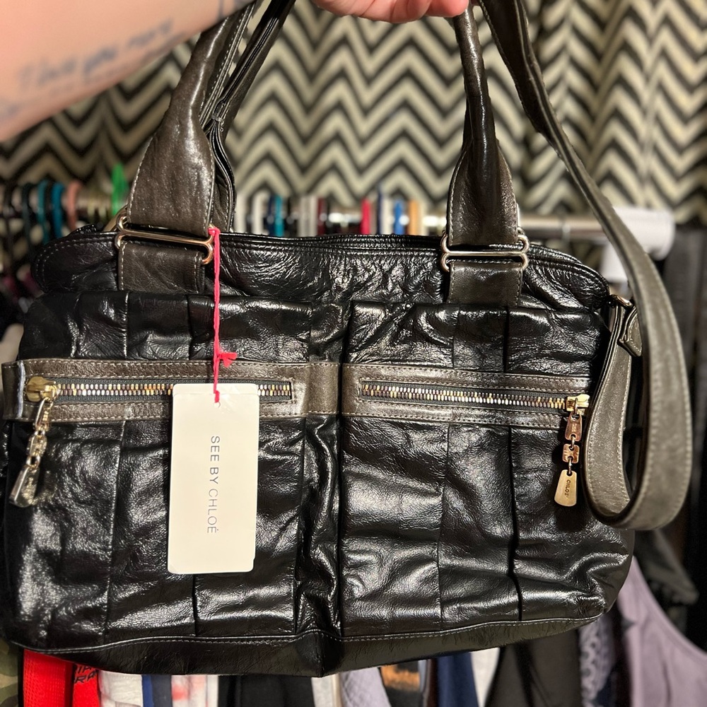 NWT See By Chloe Day tripper bag.Black,greyish.